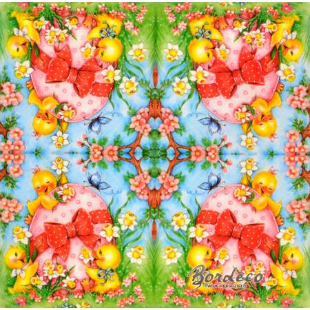 Serwetka decoupage seria DAISY kaczuszki z pisanką 33x33cm
